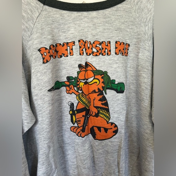 Vintage Garfield Grey Crew Neck Sweater Women’s XL - Picture 3 of 9
